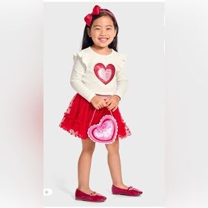 Gymboree Girls 12 Tutu/ Valentine - Red with ❤️ full skirt
